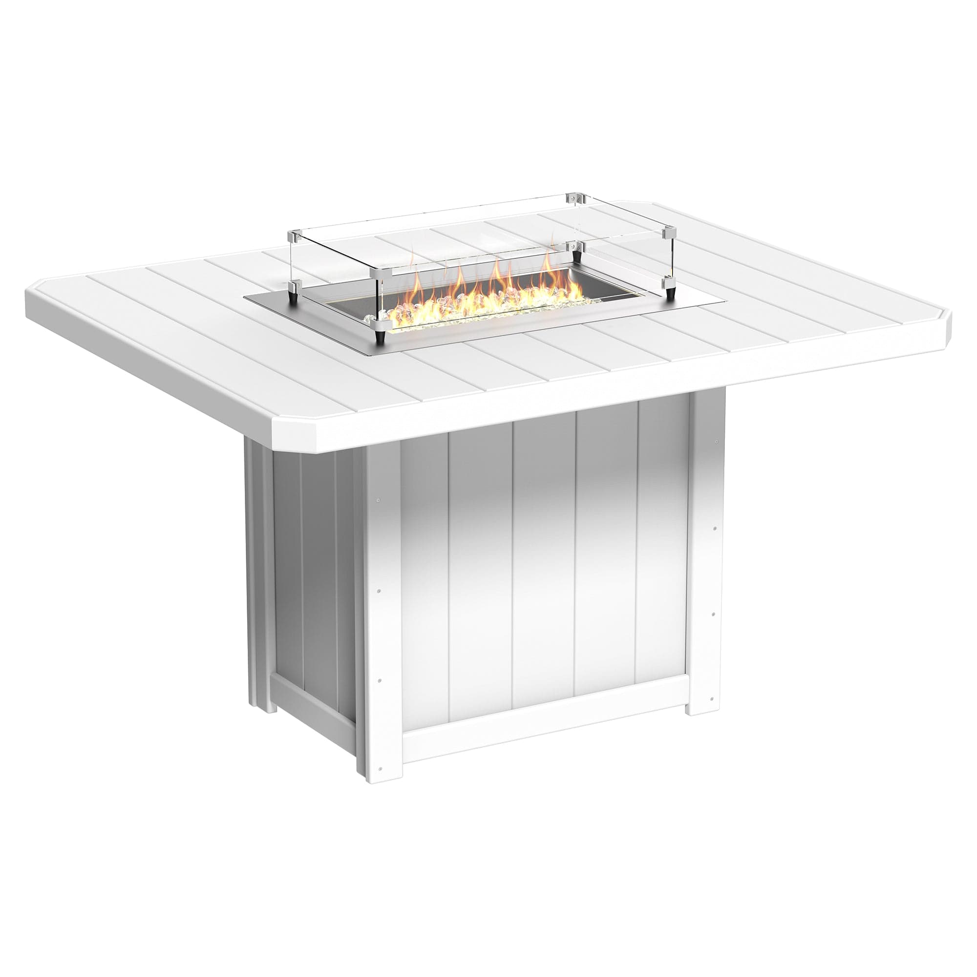 Luxcraft Lumin Poly Composite Rectangular Counter Height Fire Pit Table