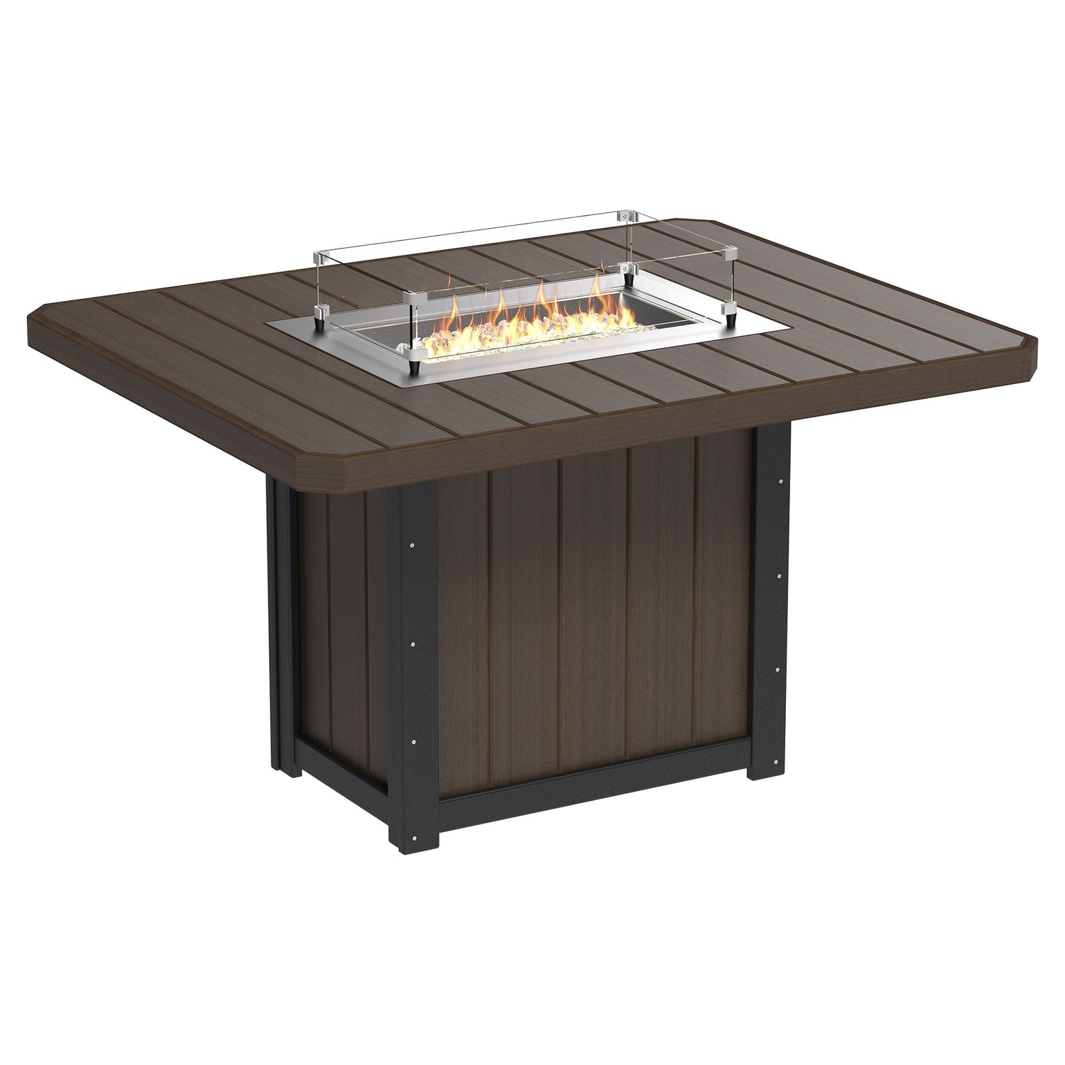 Luxcraft Lumin Poly Composite Rectangular Counter Height Fire Pit Table