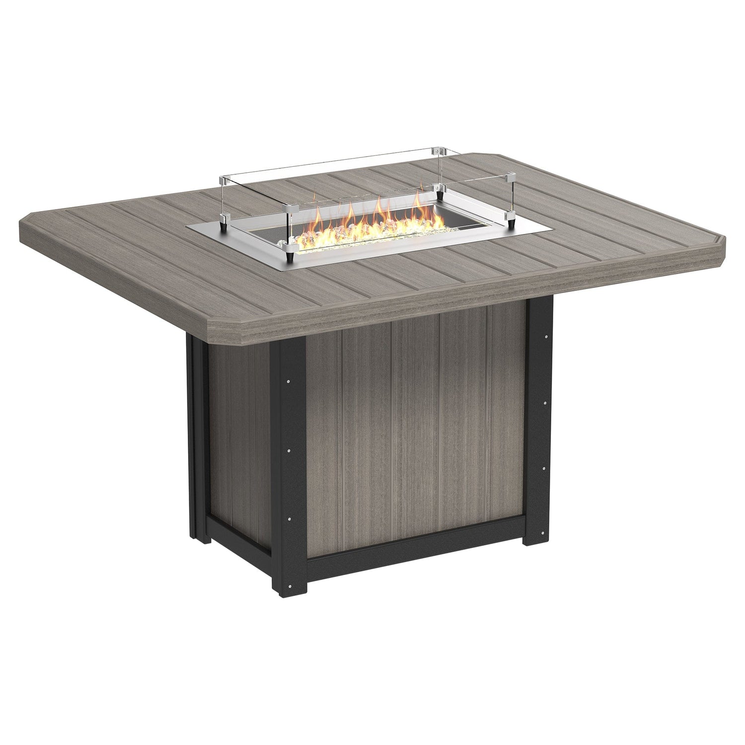 Luxcraft Lumin Poly Composite Rectangular Counter Height Fire Pit Table