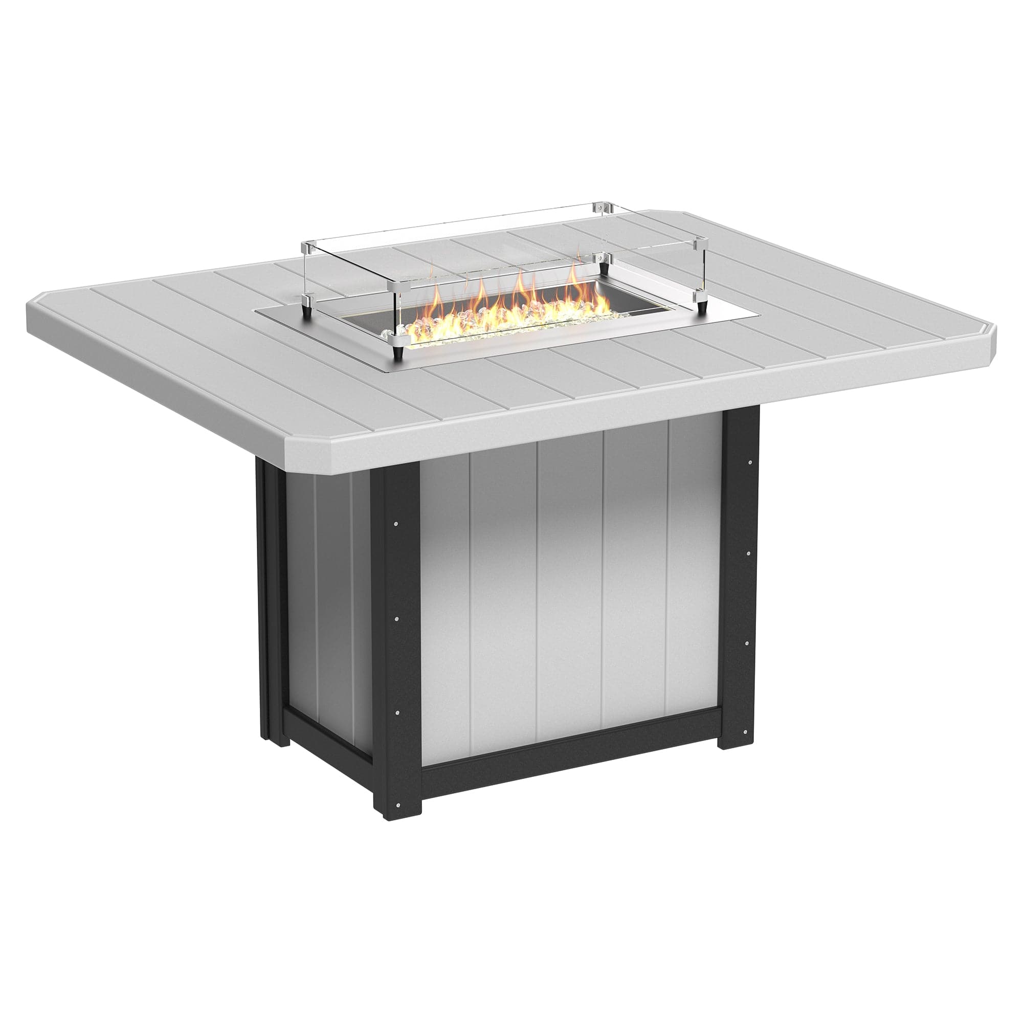 Luxcraft Lumin Poly Composite Rectangular Counter Height Fire Pit Table