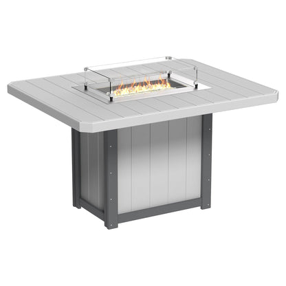 Luxcraft Lumin Poly Composite Rectangular Counter Height Fire Pit Table
