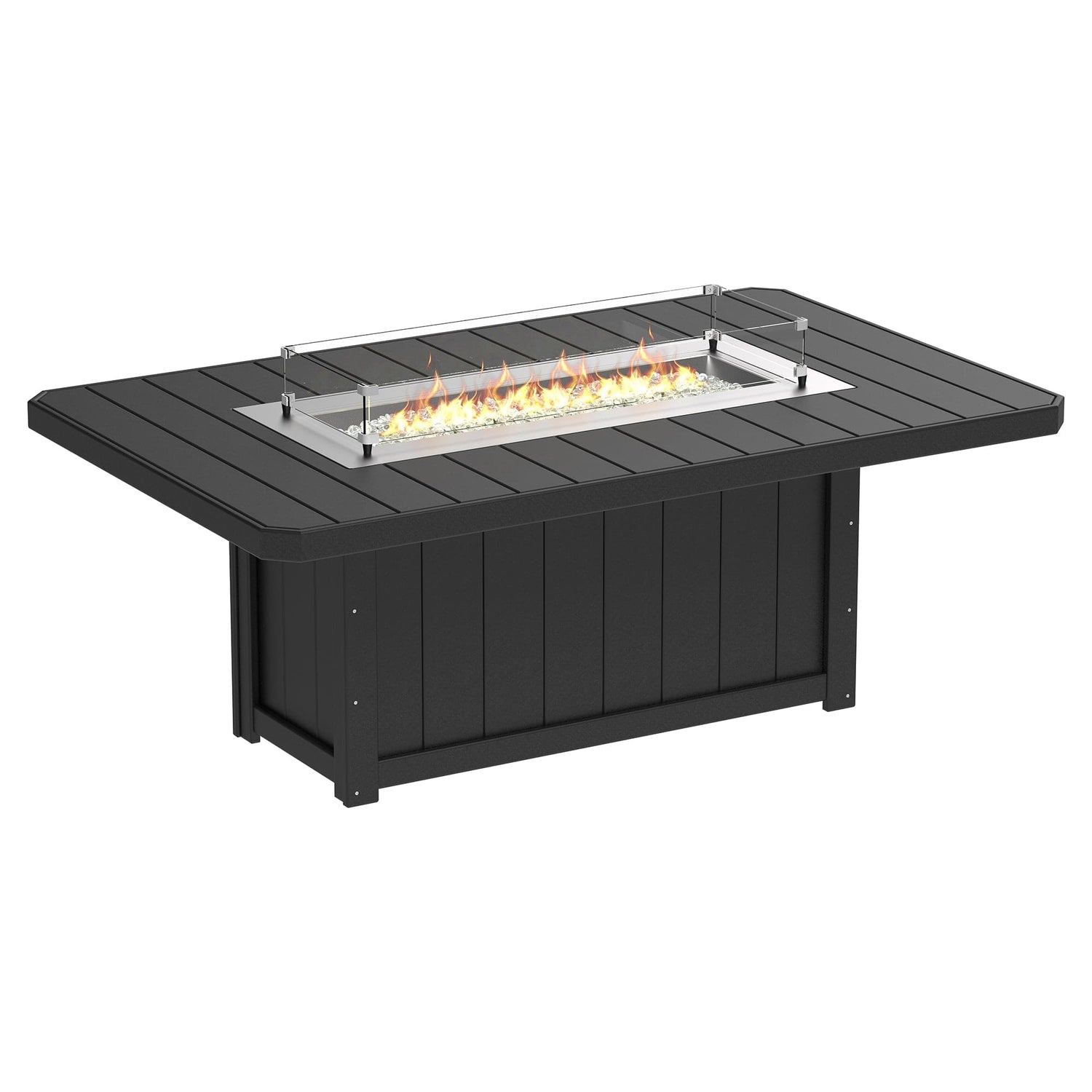 Luxcraft Lumin Poly Lumber Rectangular Dining Height Fire Pit Table