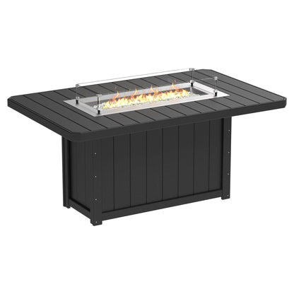 Luxcraft Lumin Poly Composite Rectangular Counter Height Fire Pit Table