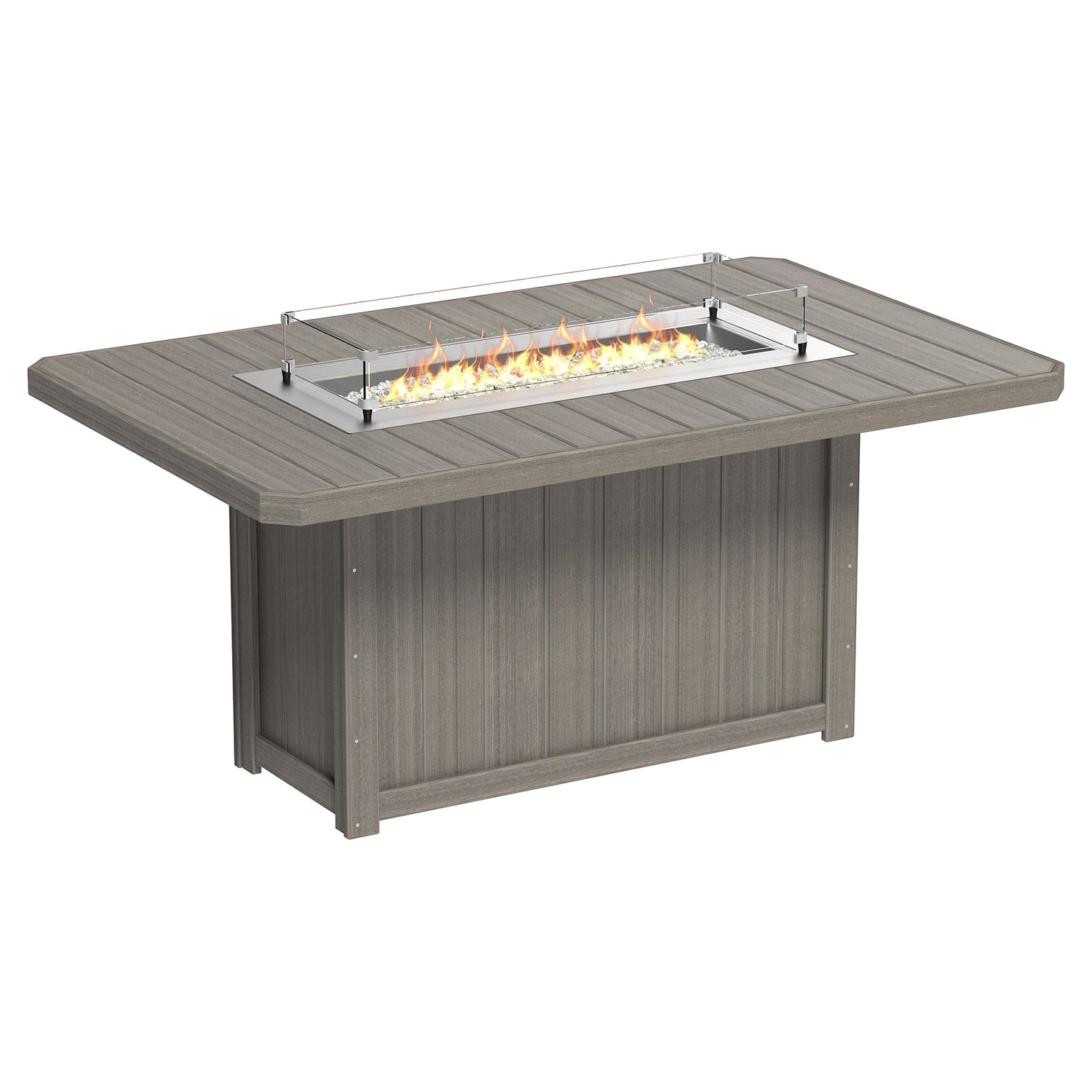 Luxcraft Lumin Poly Composite Rectangular Counter Height Fire Pit Table