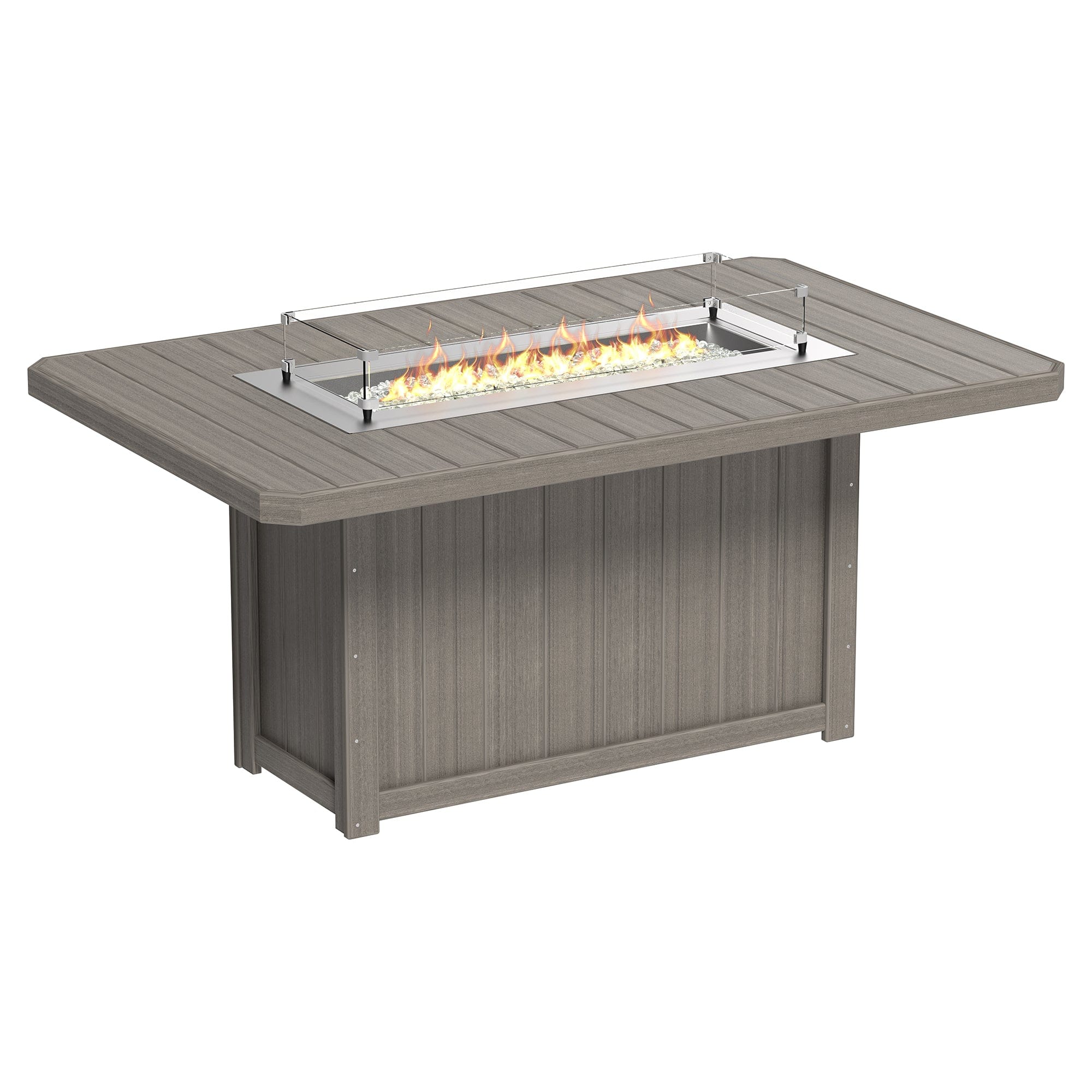 Luxcraft Lumin Poly Composite Rectangular Counter Height Fire Pit Table