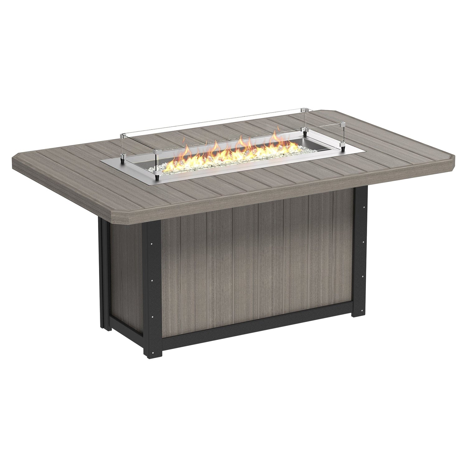 Luxcraft Lumin Poly Composite Rectangular Counter Height Fire Pit Table