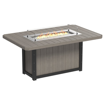 Luxcraft Lumin Poly Composite Rectangular Counter Height Fire Pit Table