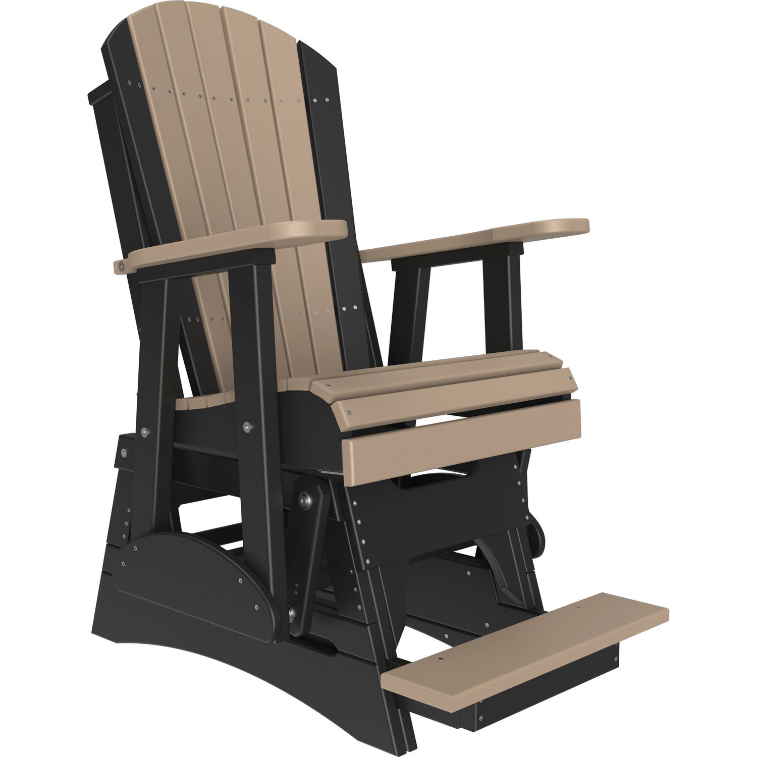 LuxCraft Adirondack Poly Composite Balcony Glider Chair