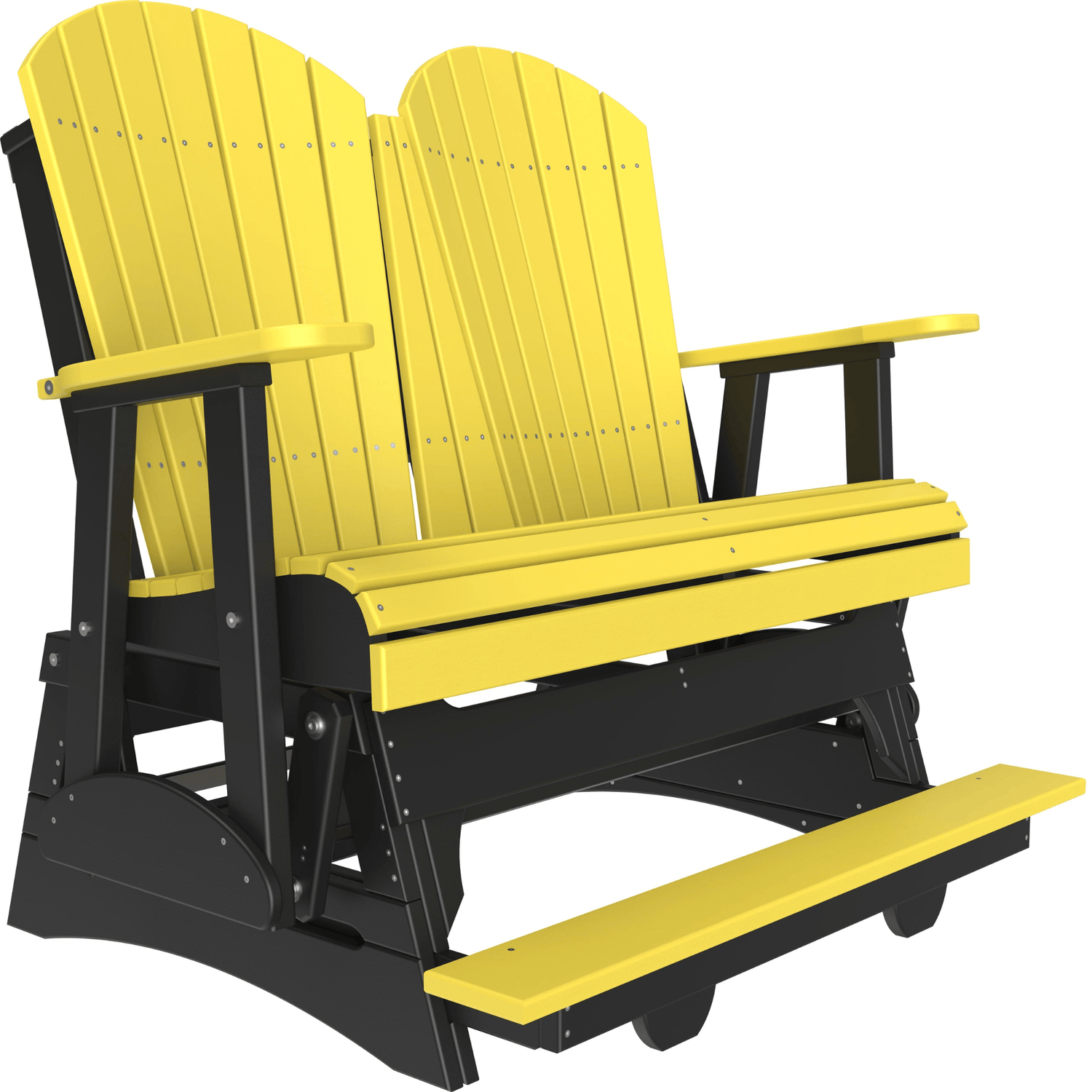 LuxCraft Adirondack 4-Foot Poly Composite Balcony Patio Glider