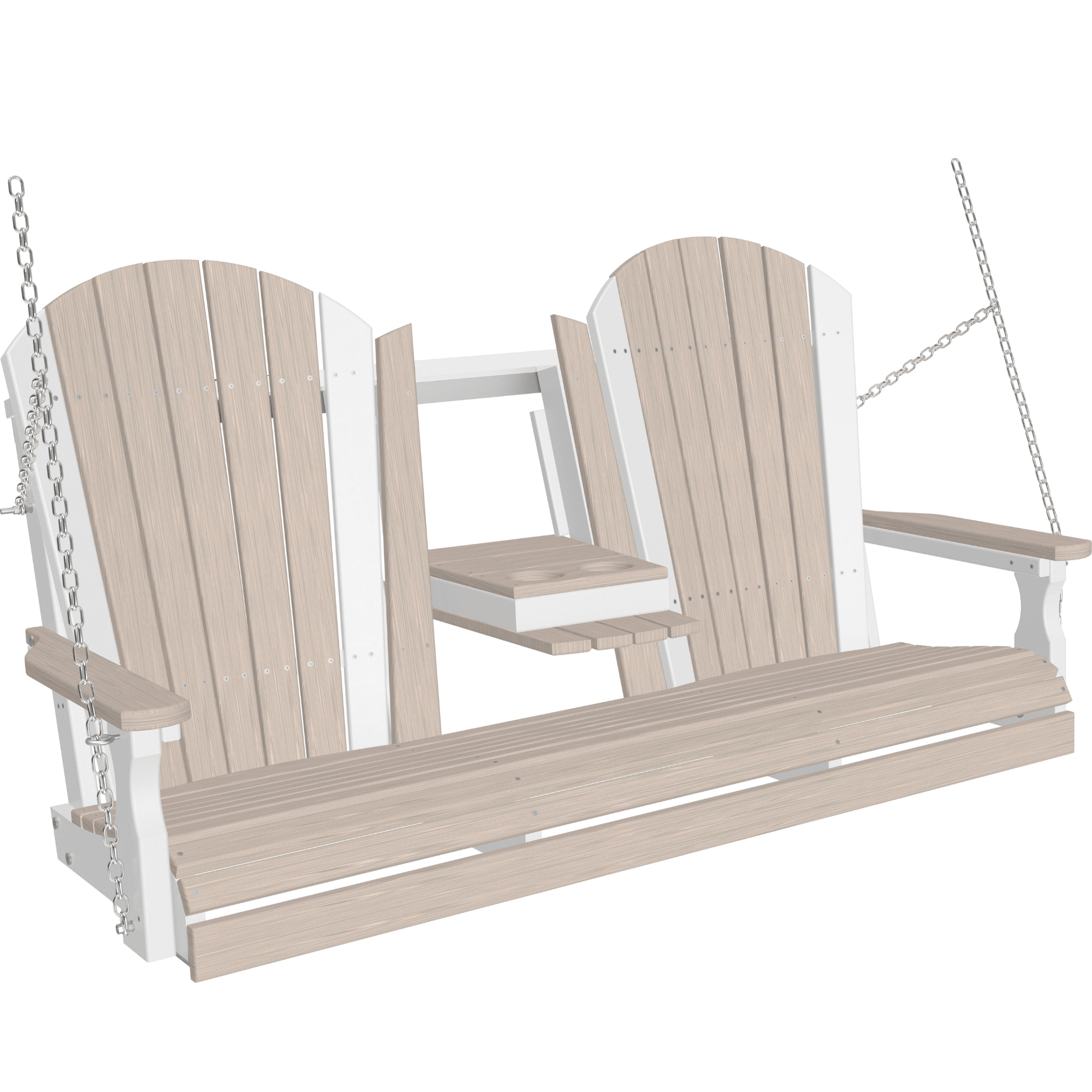 LuxCraft Adirondack 5-Foot Console Poly Composite Porch Swing