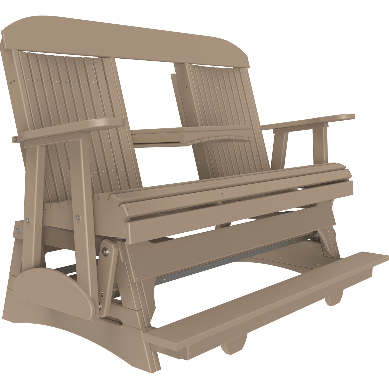 LuxCraft Classic 5-Foot Poly Composite Balcony Patio Glider
