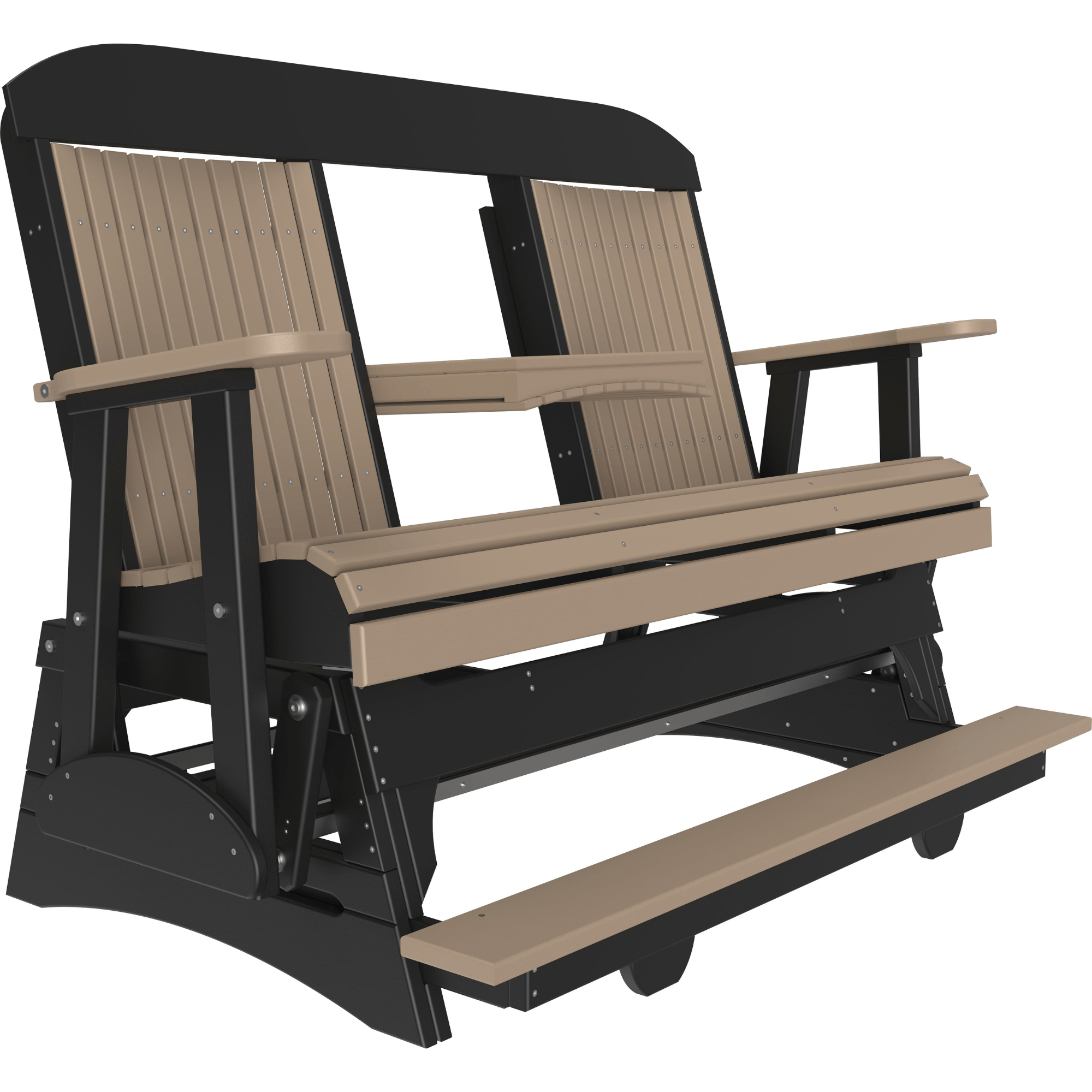 LuxCraft Classic 5-Foot Poly Composite Balcony Patio Glider