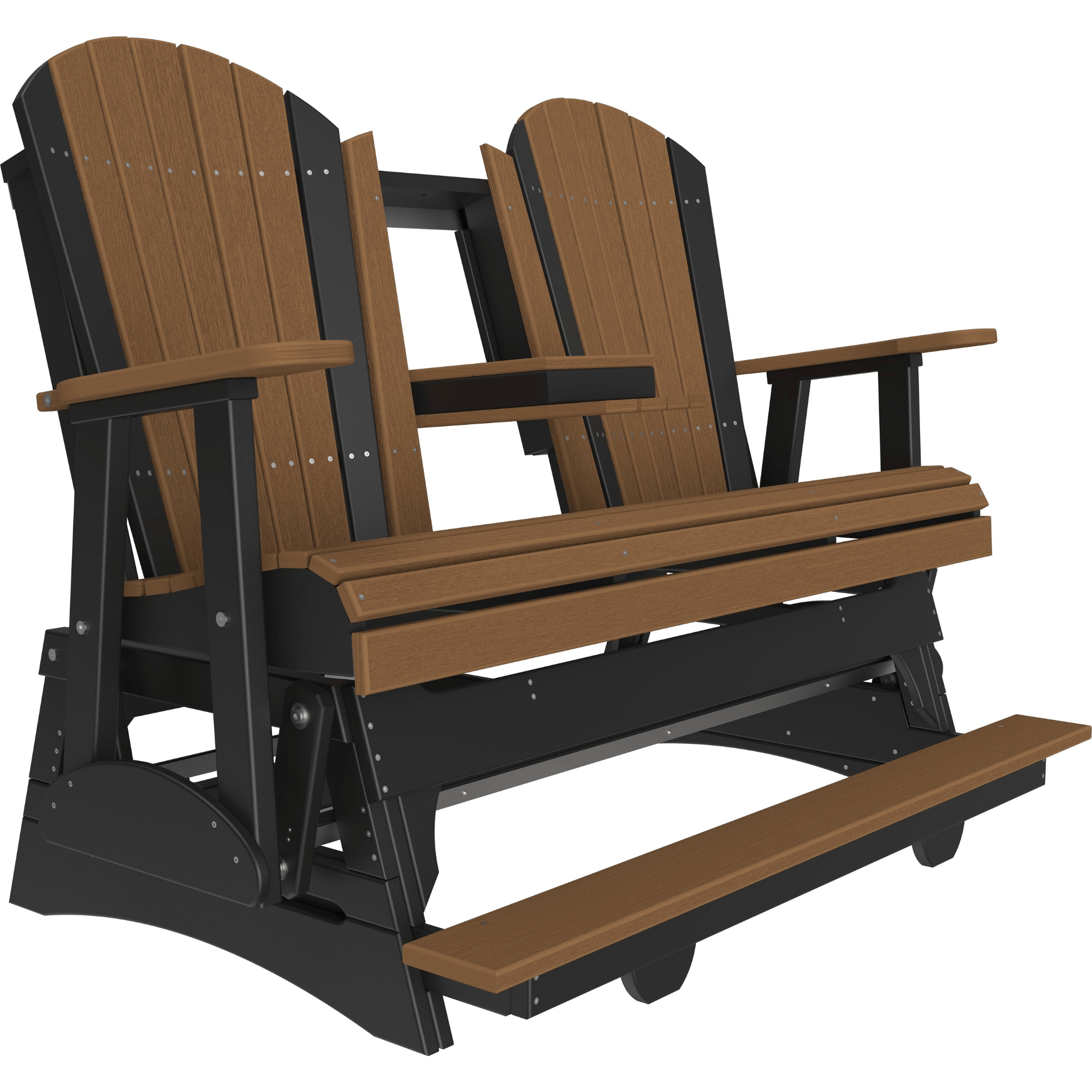 LuxCraft Adirondack 5-Foot Poly Composite Balcony Patio Glider