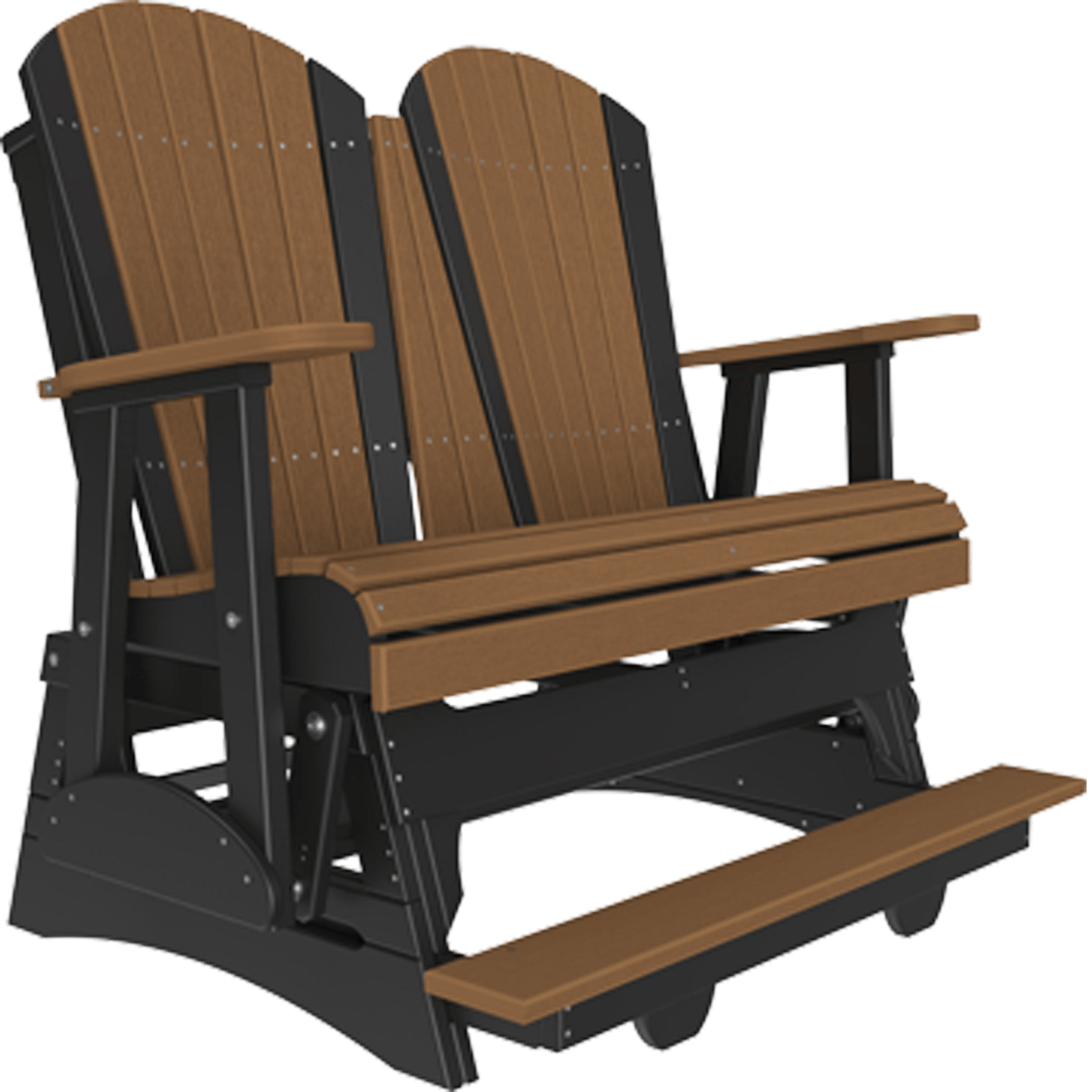 LuxCraft Adirondack 4-Foot Poly Composite Balcony Patio Glider