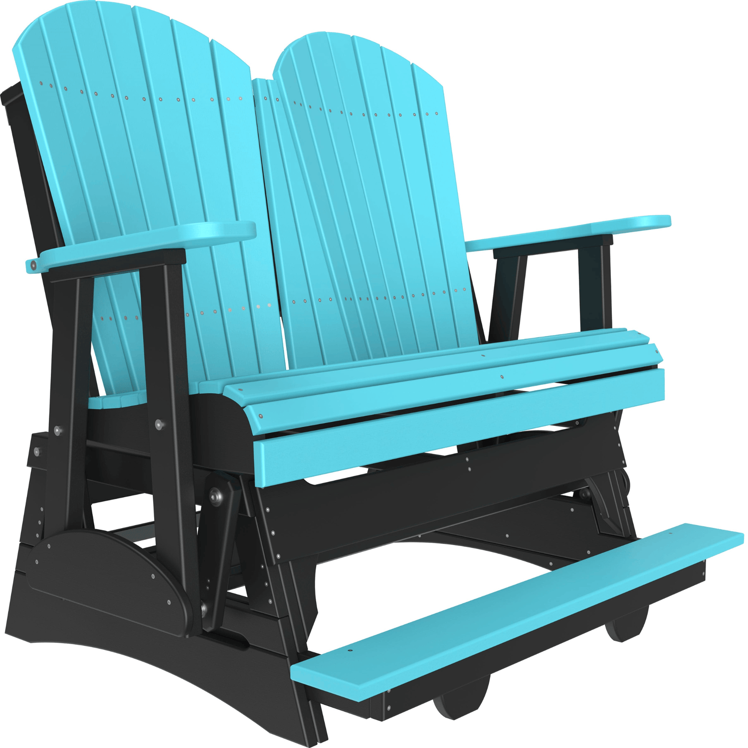 LuxCraft Adirondack 4-Foot Poly Composite Balcony Patio Glider