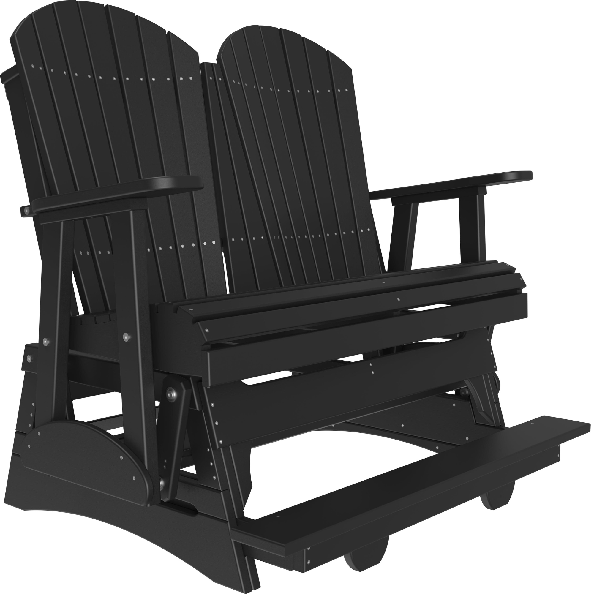 LuxCraft Adirondack 4-Foot Poly Composite Balcony Patio Glider