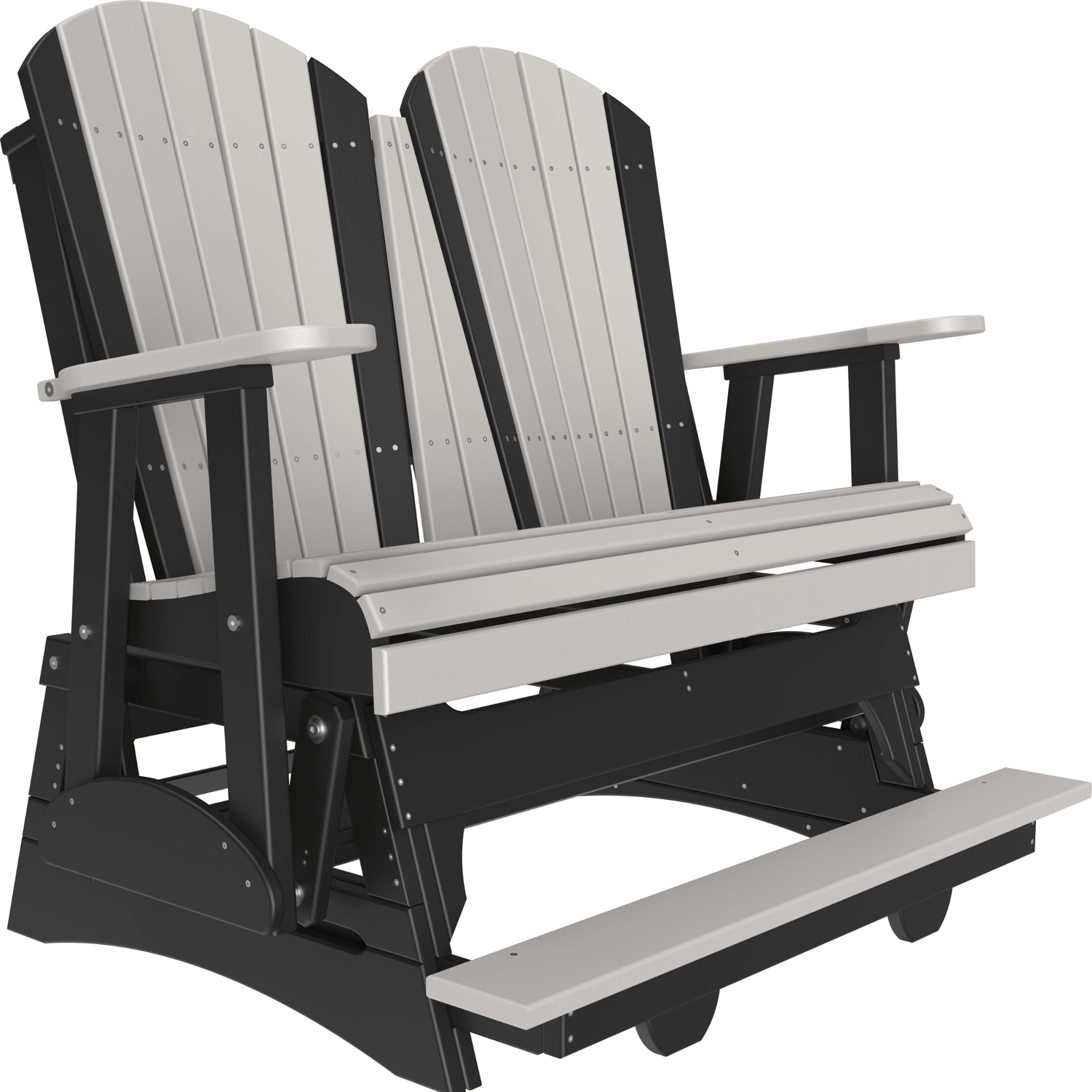 LuxCraft Adirondack 4-Foot Poly Composite Balcony Patio Glider