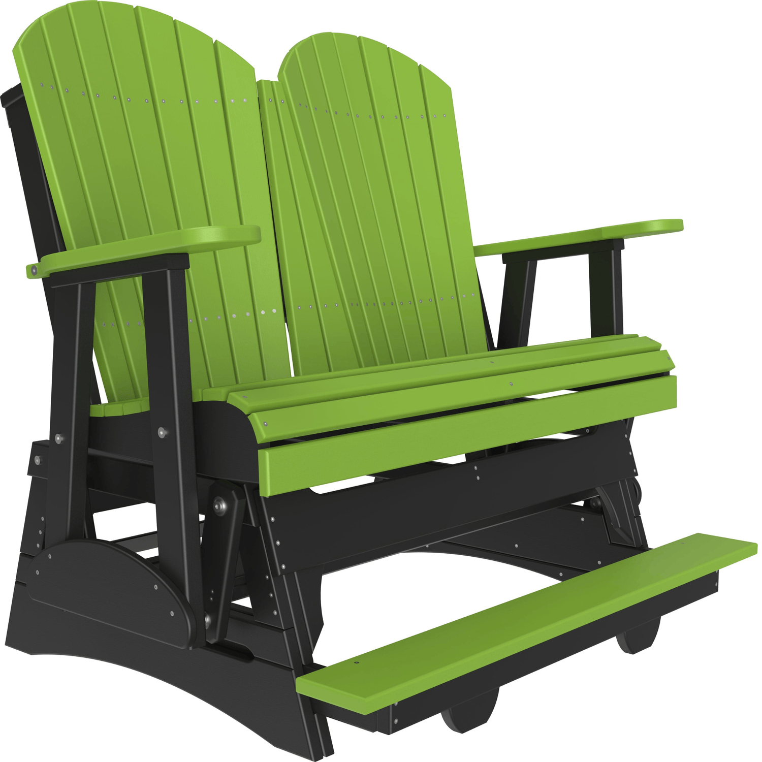 LuxCraft Adirondack 4-Foot Poly Composite Balcony Patio Glider