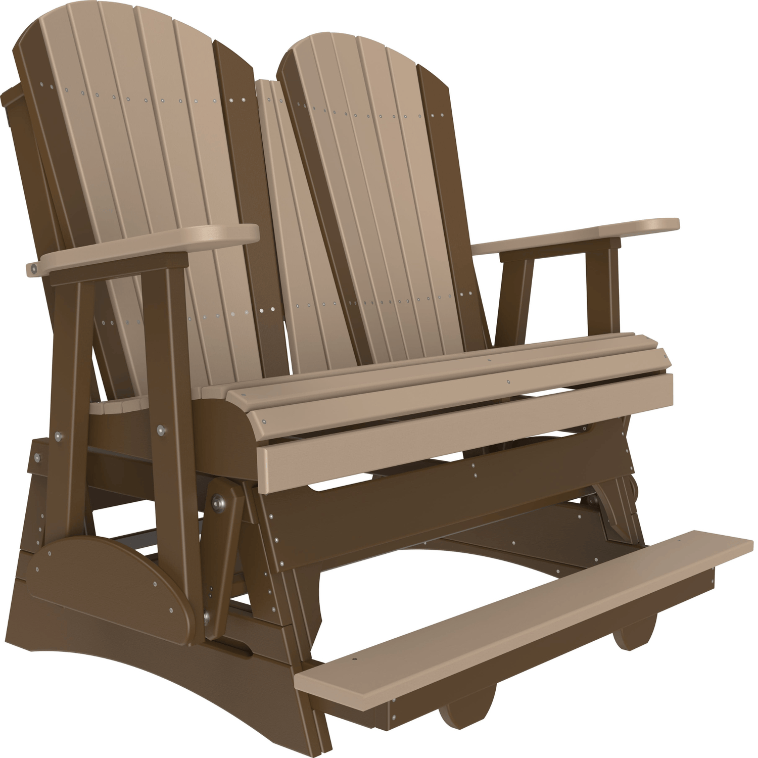 LuxCraft Adirondack 4-Foot Poly Composite Balcony Patio Glider