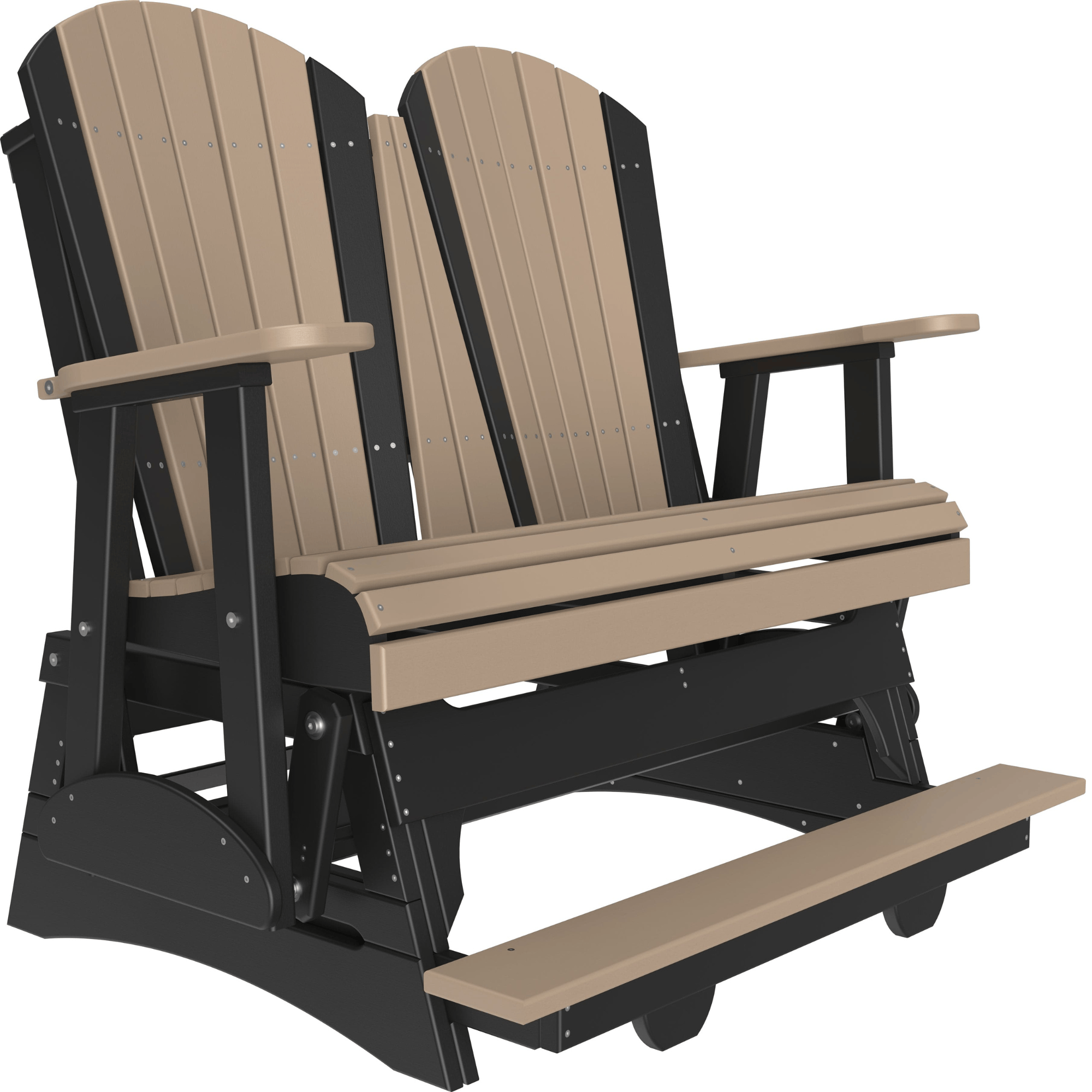 LuxCraft Adirondack 4-Foot Poly Composite Balcony Patio Glider
