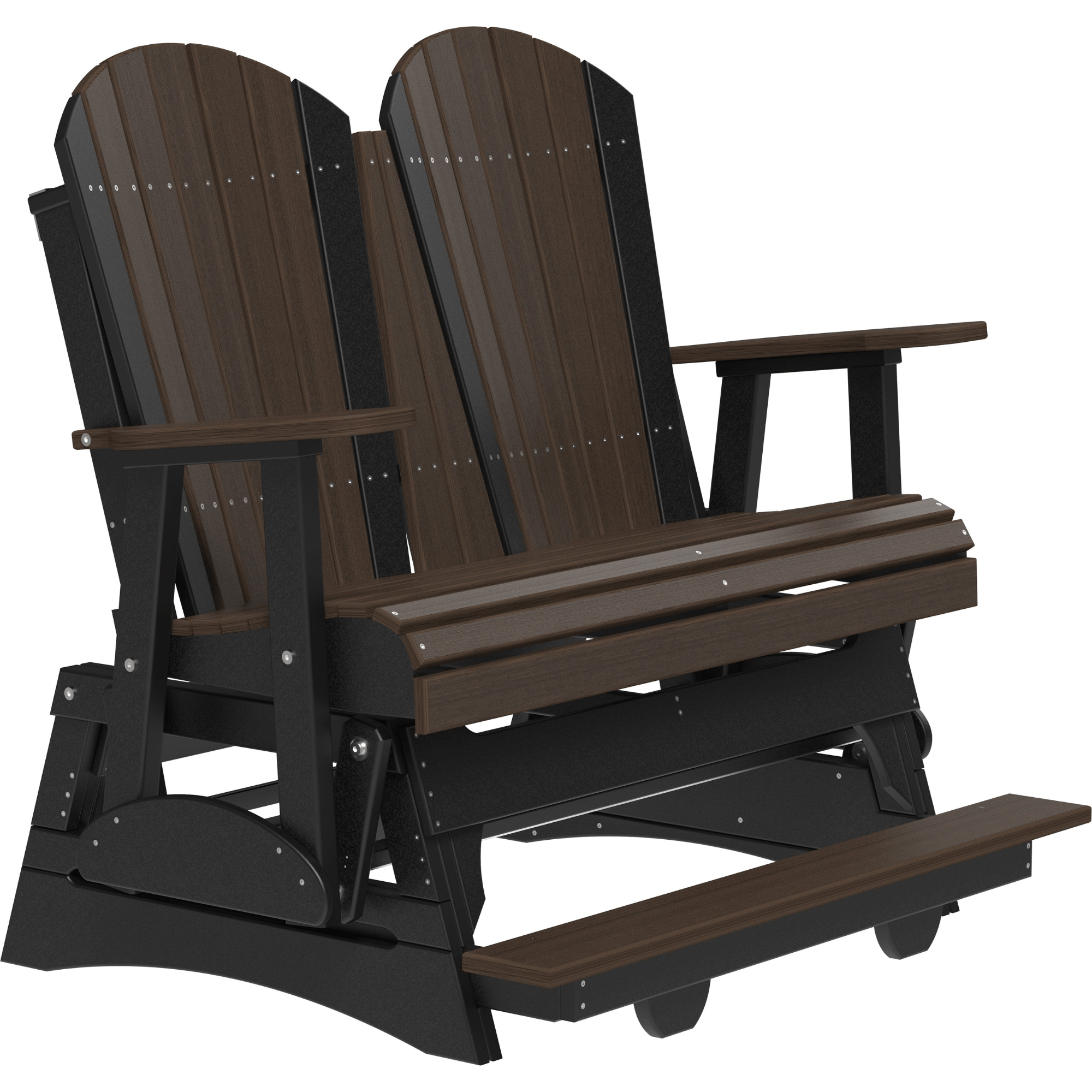 LuxCraft Adirondack 4-Foot Poly Composite Balcony Patio Glider