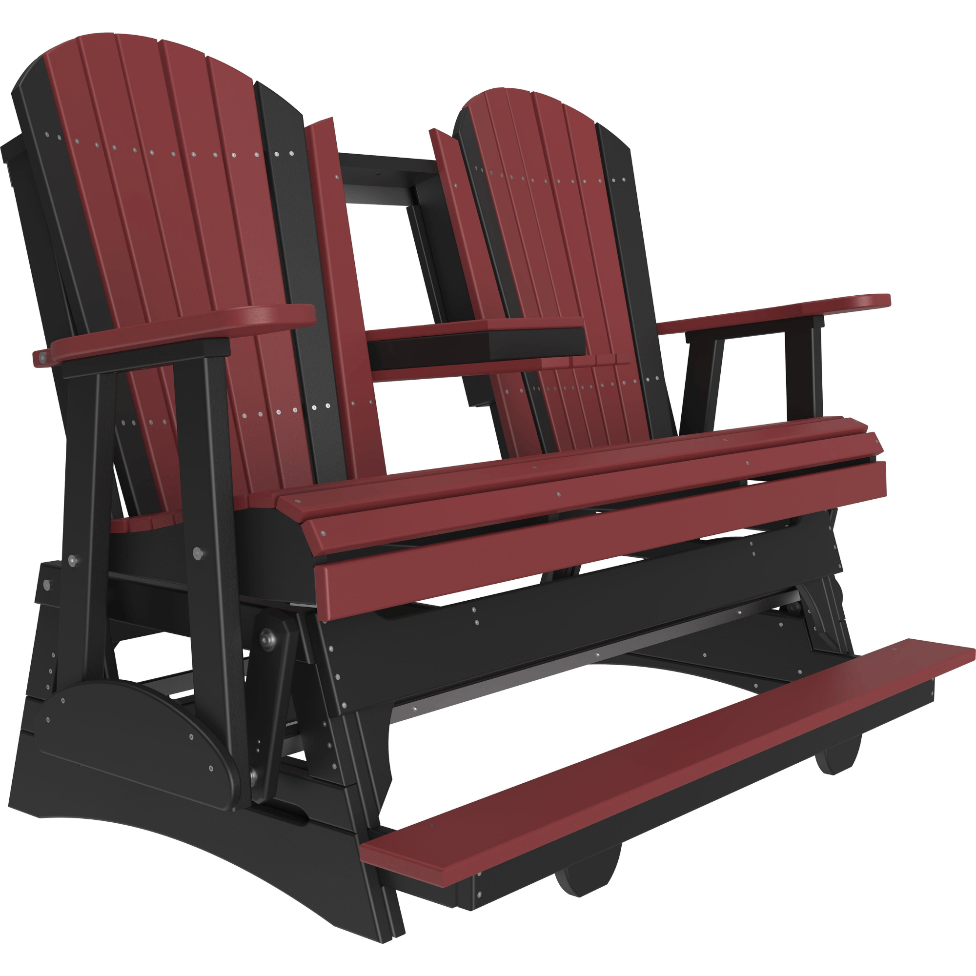 LuxCraft Adirondack 5-Foot Poly Composite Balcony Patio Glider