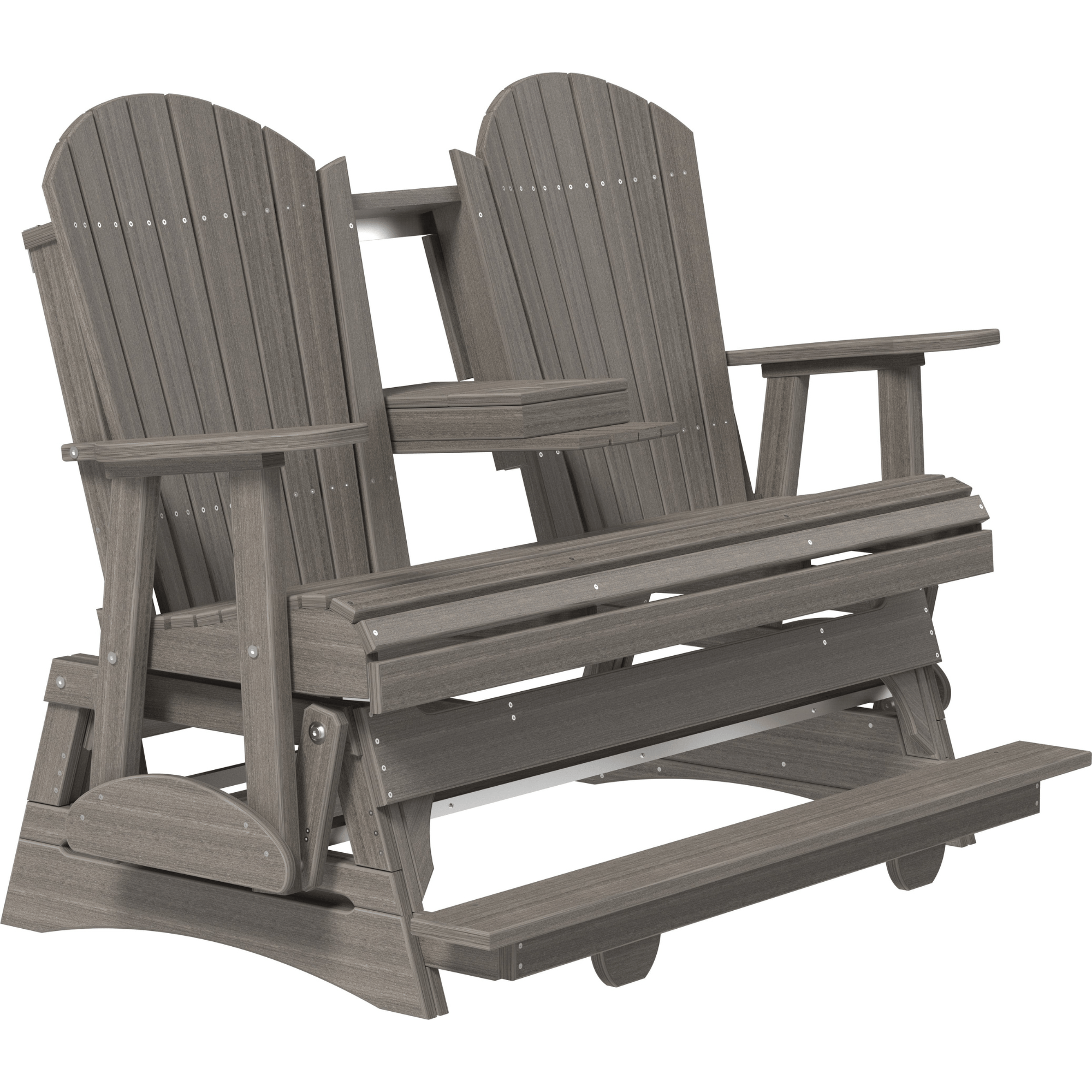 LuxCraft Adirondack 5-Foot Poly Composite Balcony Patio Glider