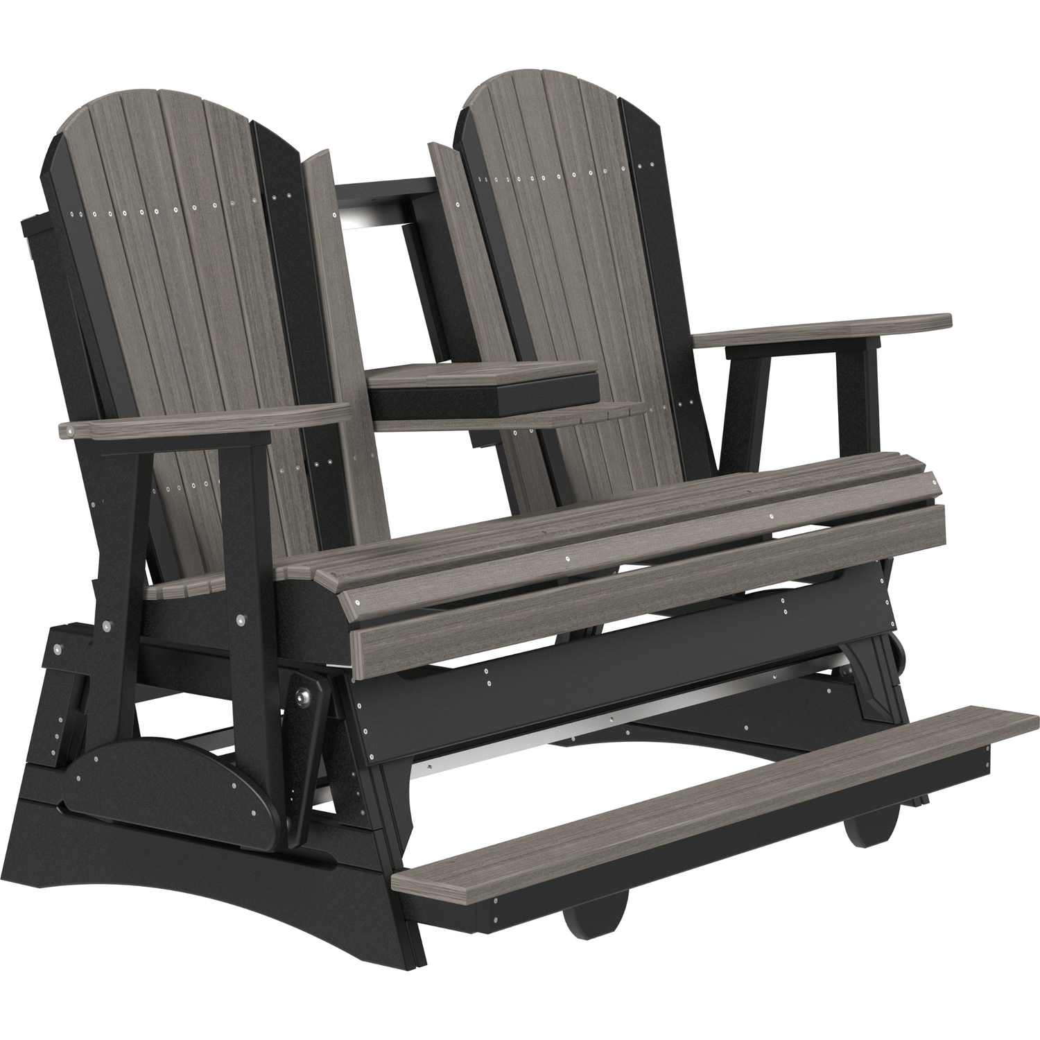 LuxCraft Adirondack 5-Foot Poly Composite Balcony Patio Glider