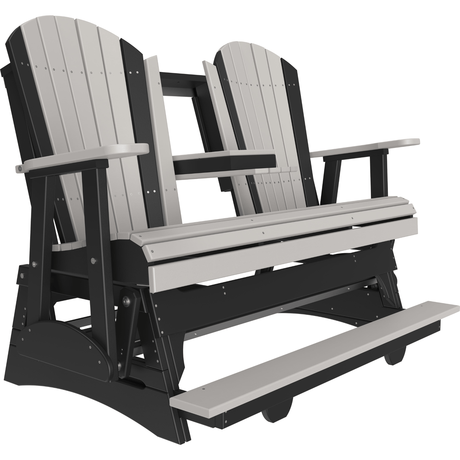 LuxCraft Adirondack 5-Foot Poly Composite Balcony Patio Glider