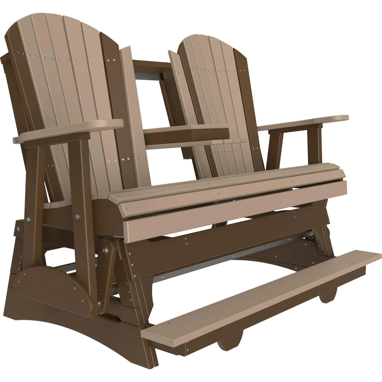 LuxCraft Adirondack 5-Foot Poly Composite Balcony Patio Glider