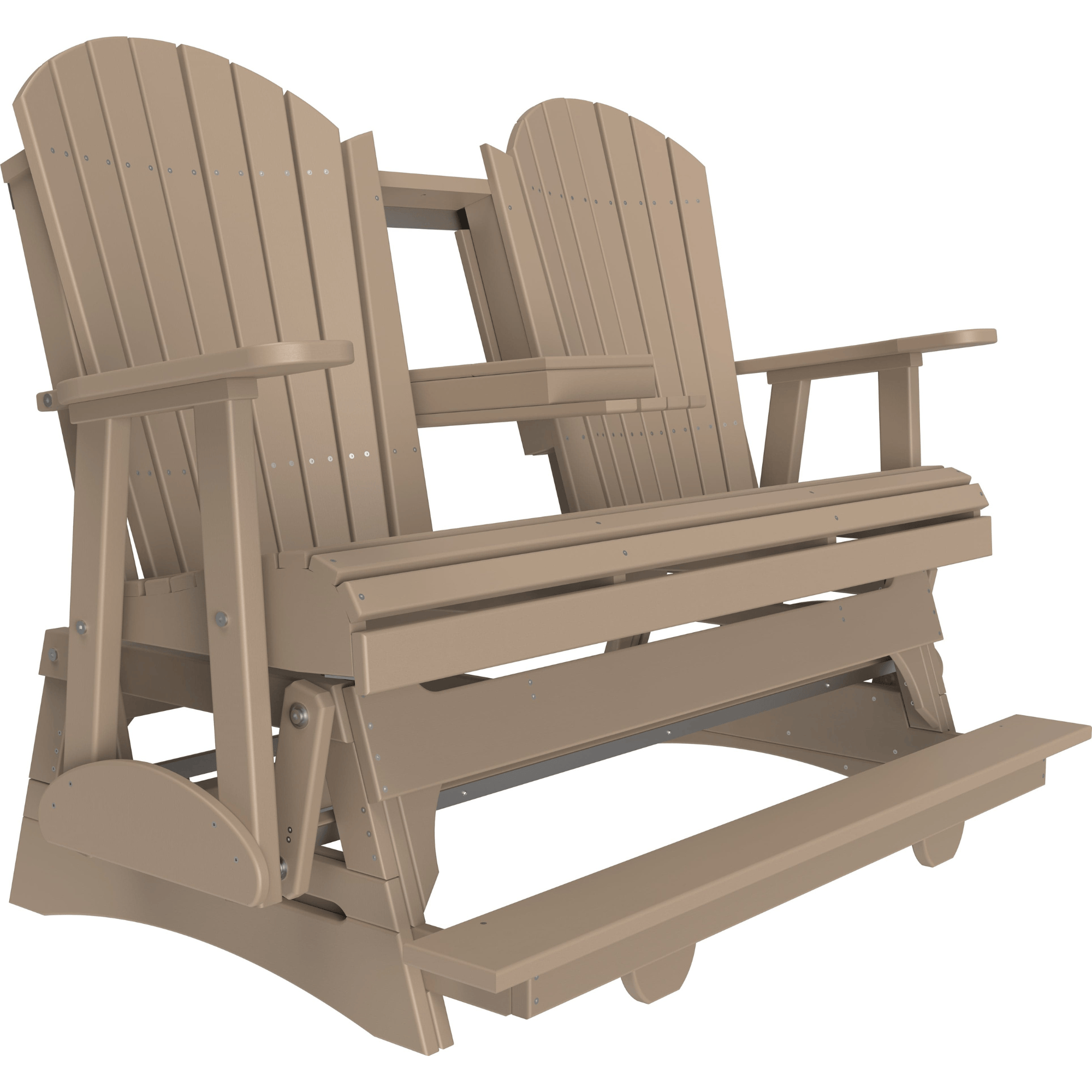 LuxCraft Adirondack 5-Foot Poly Composite Balcony Patio Glider