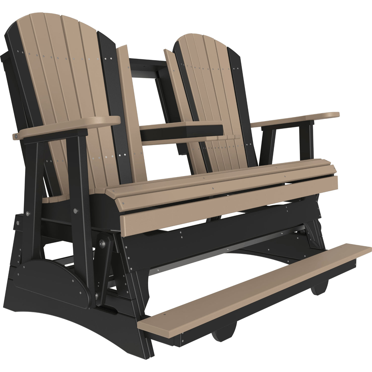 LuxCraft Adirondack 5-Foot Poly Composite Balcony Patio Glider