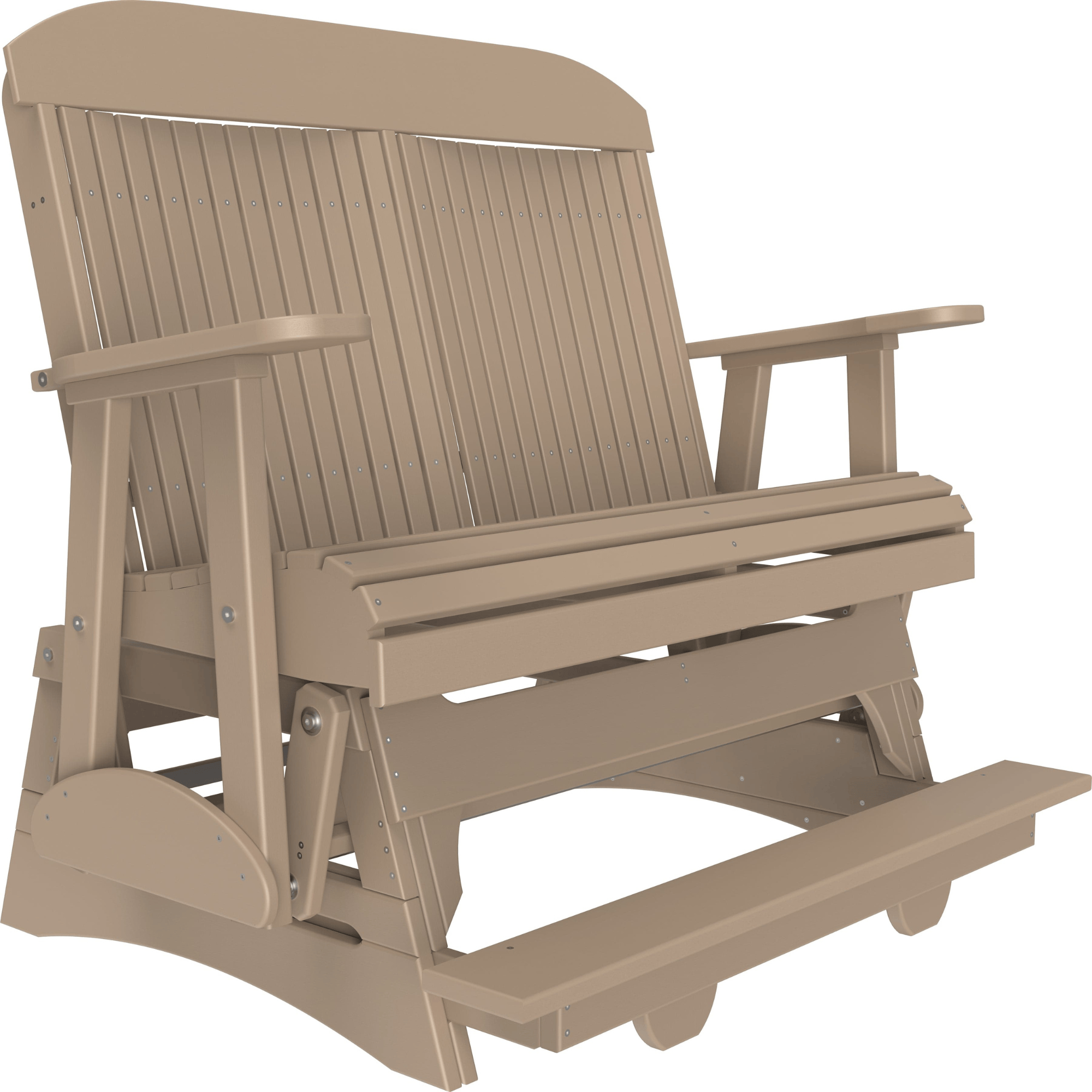 LuxCraft Classic 4-Foot Poly Composite Balcony Patio Glider