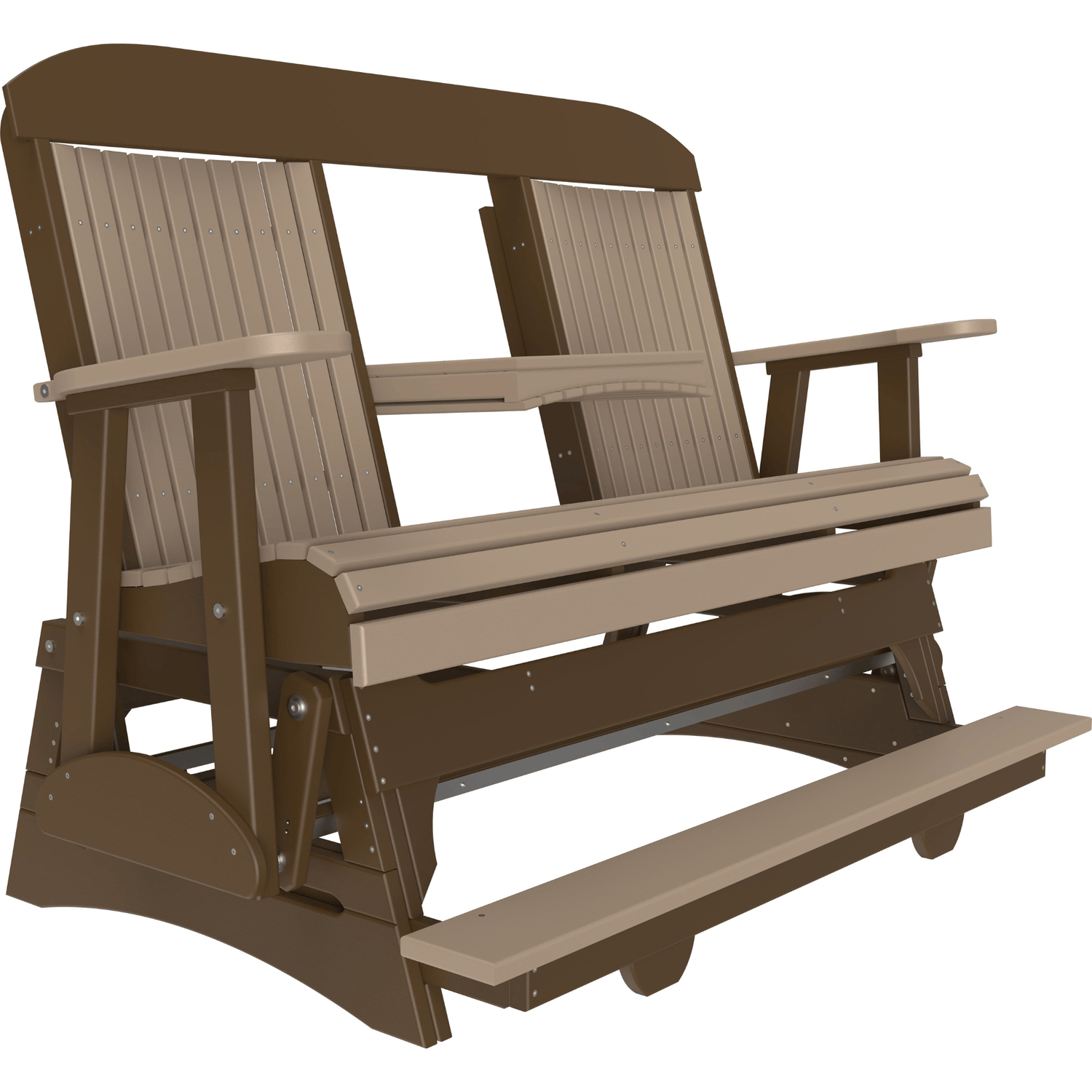 LuxCraft Classic 5-Foot Poly Composite Balcony Patio Glider