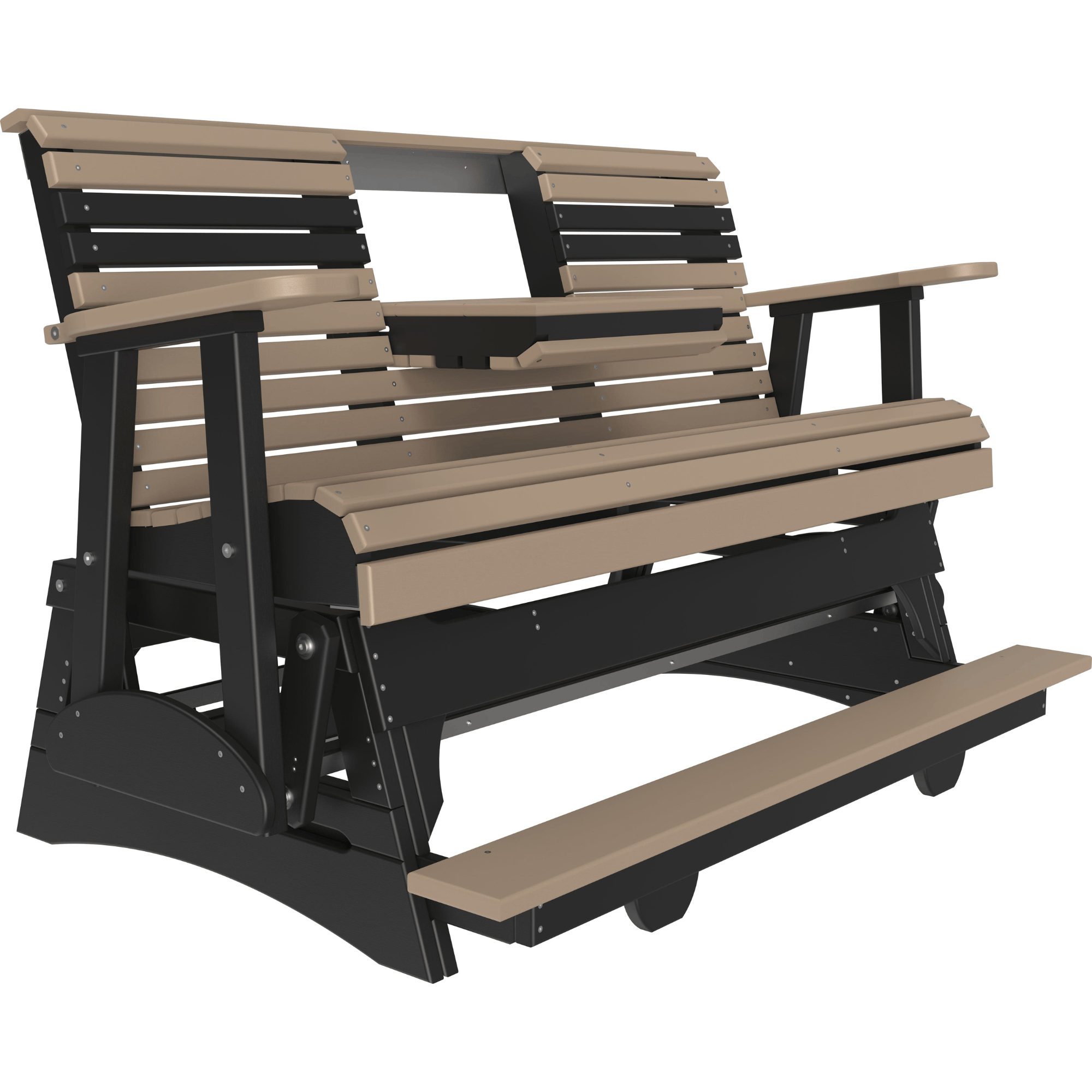 LuxCraft Rollback 5-Foot Poly Composite Balcony Patio Glider