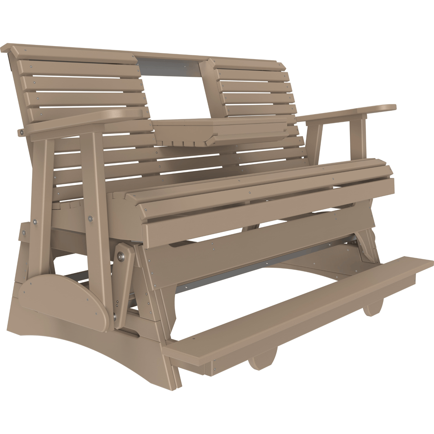 LuxCraft Rollback 5-Foot Poly Composite Balcony Patio Glider