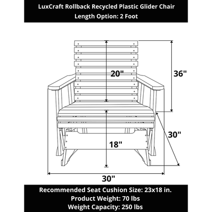 LuxCraft Rollback Poly Composite Glider Chair