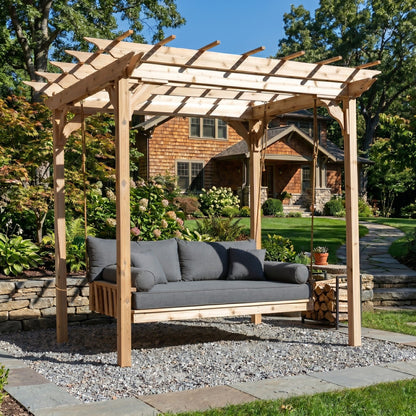 Keystone Amish Co. Cedar Pergola Swing Bed Stand