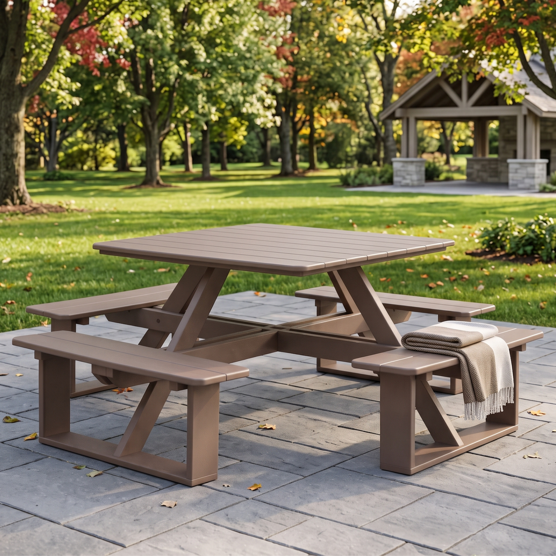 Keystone Amish Co. Square Walk-In Poly Picnic Table