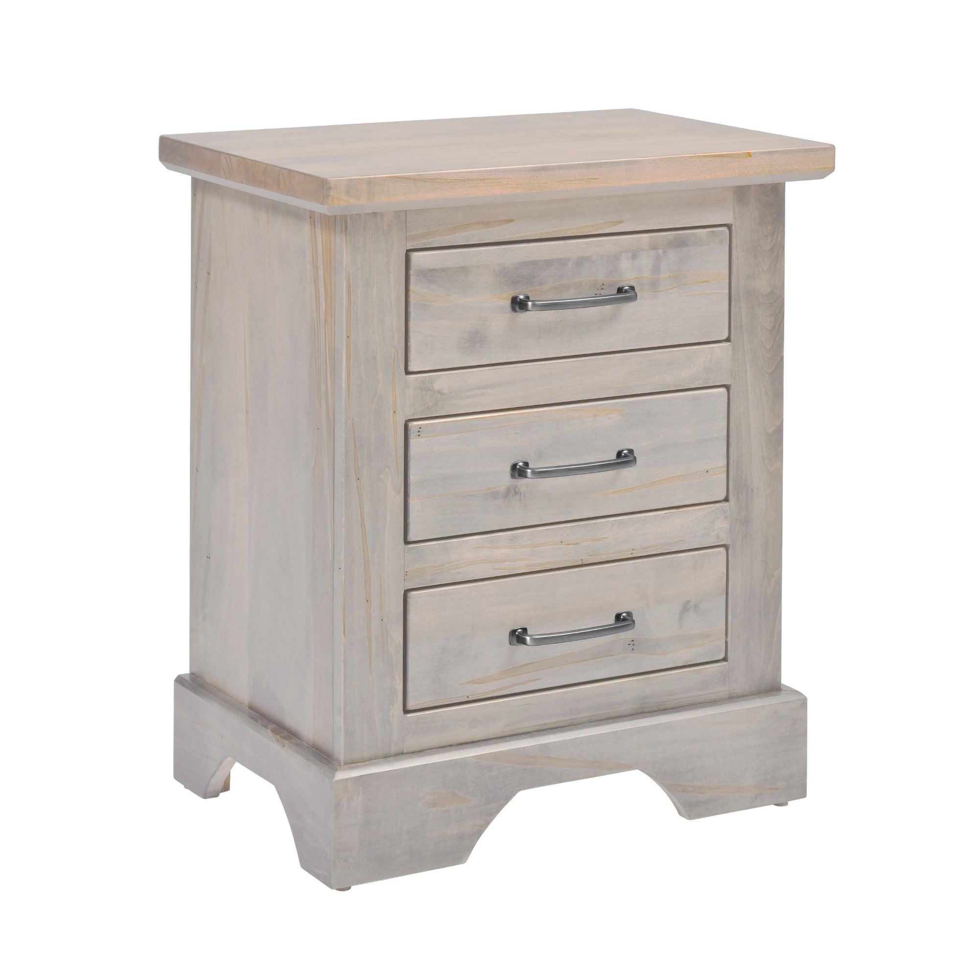 High Bank Woodworks Pendleton 3-Drawer Maple Night Stand