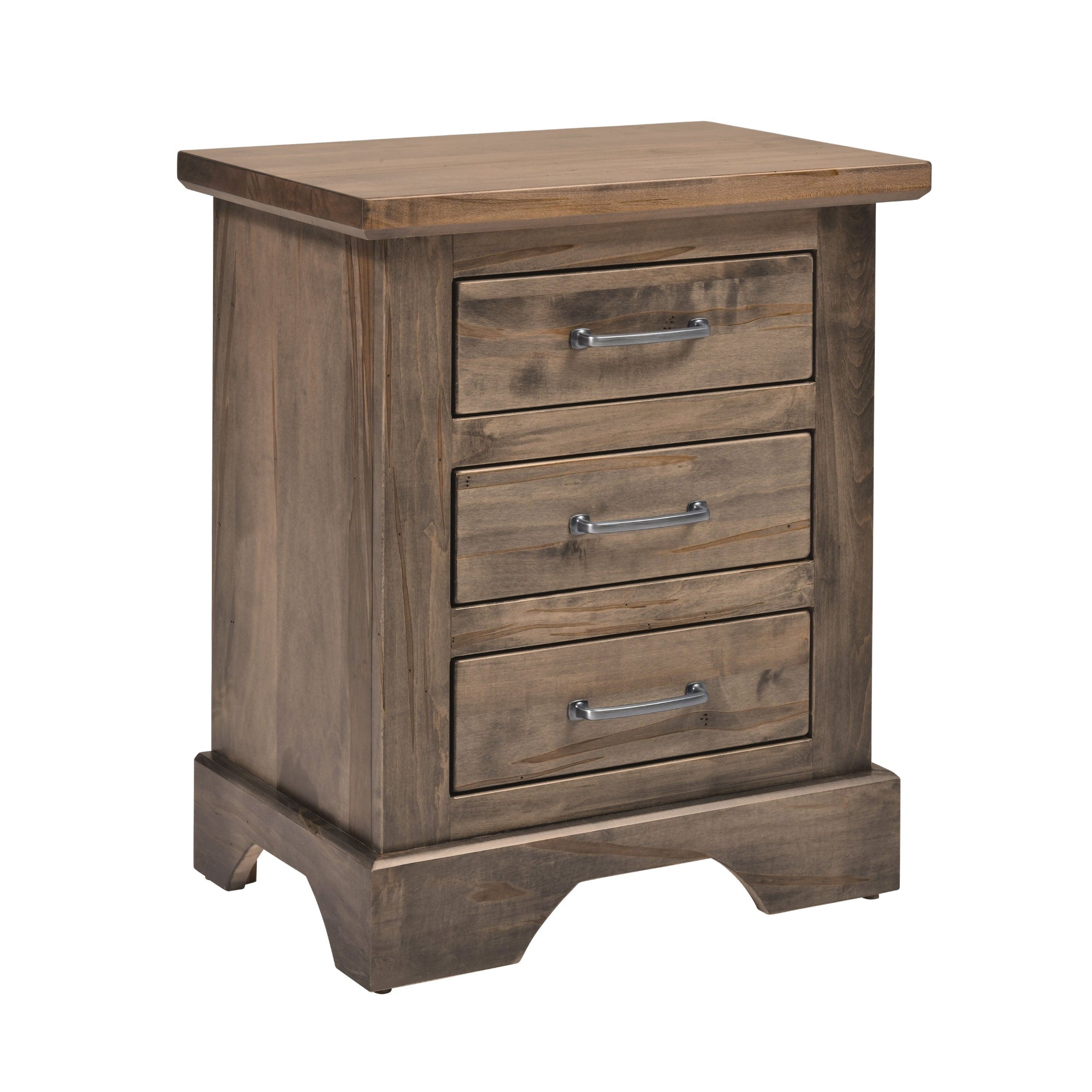 High Bank Woodworks Pendleton 3-Drawer Maple Night Stand