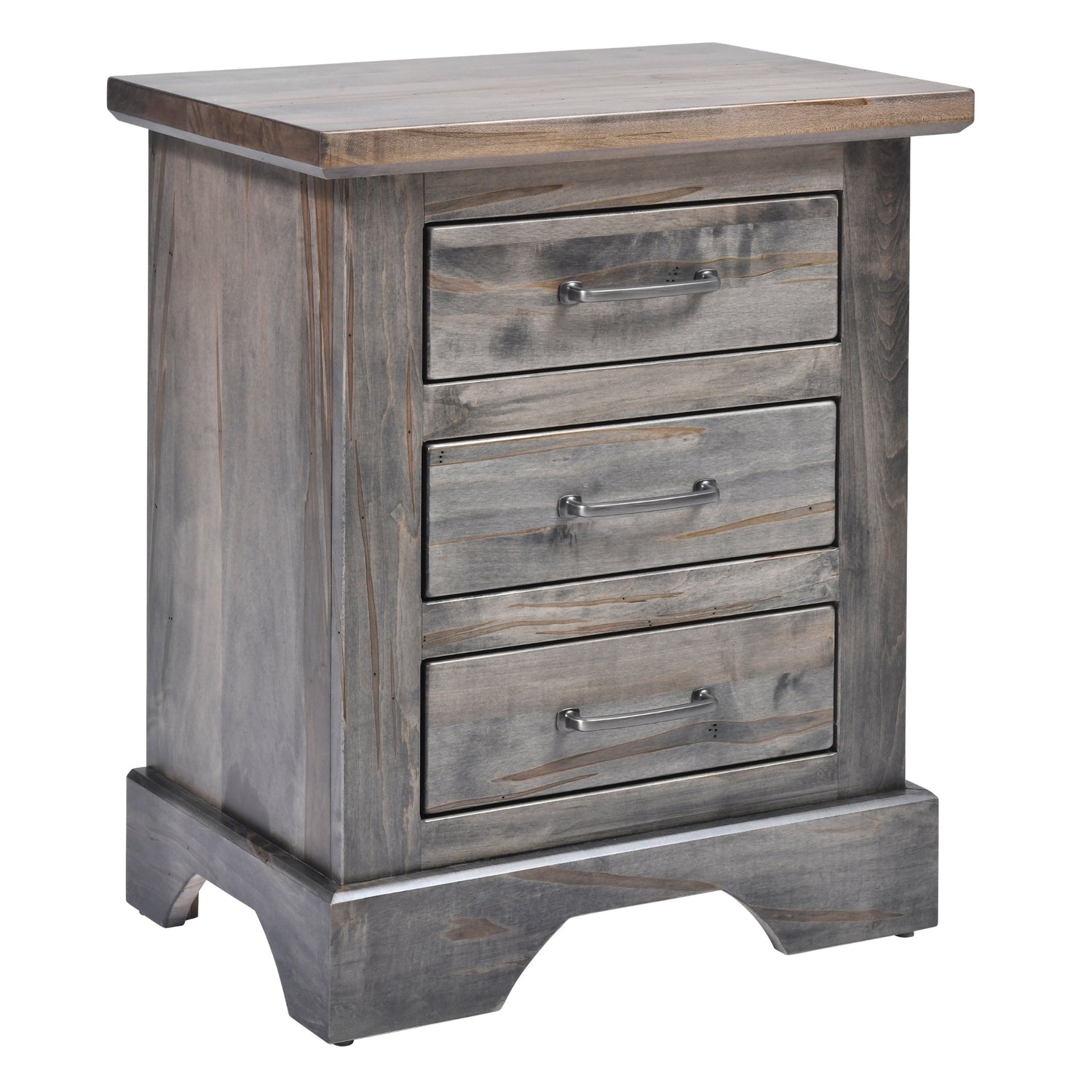 High Bank Woodworks Pendleton 3-Drawer Maple Night Stand