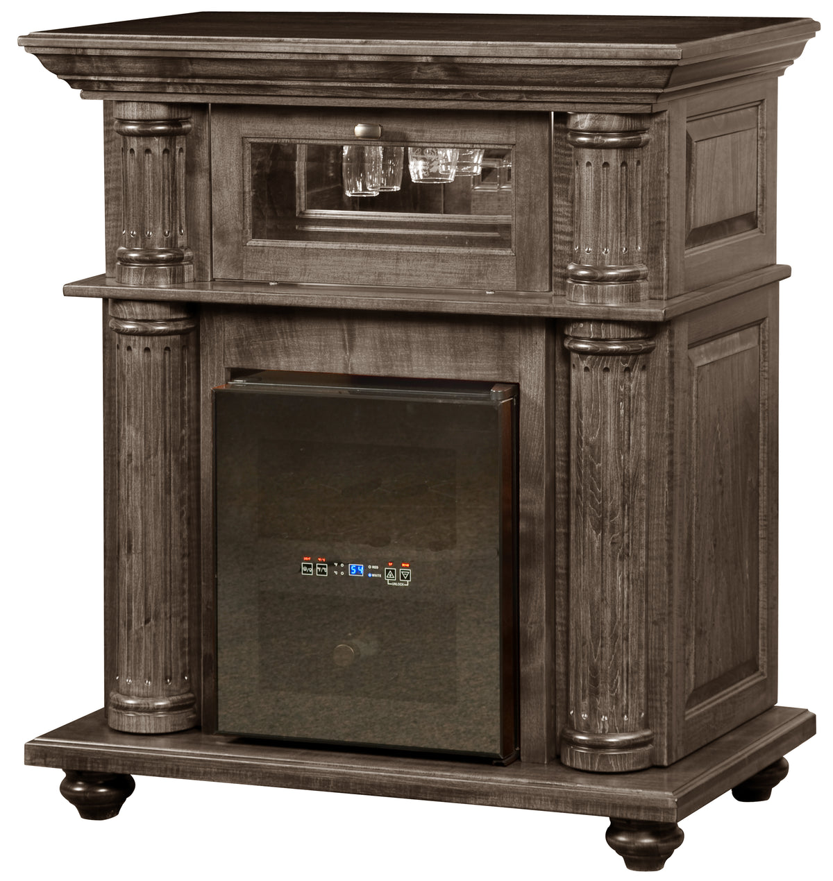 Kingsley Wine Cabinet in Driftwood Stain