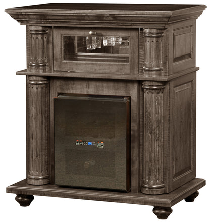 Kingsley Wine Cabinet in Driftwood Stain
