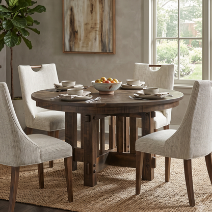 Hoosier Timbercraft Knox Rough Sawn Wormy Maple Dining Table