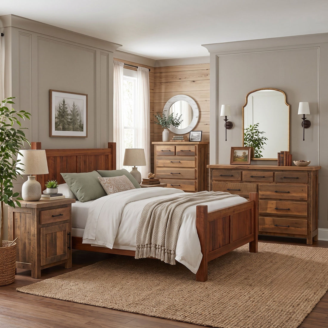 Legacy Estate Rowan Reclaimed Barnwood 5-Piece Bedroom Set