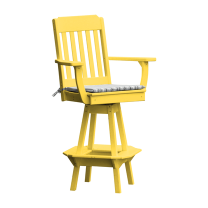 Keystone Amish Co. Traditional Poly Composite Swivel Bar Chair