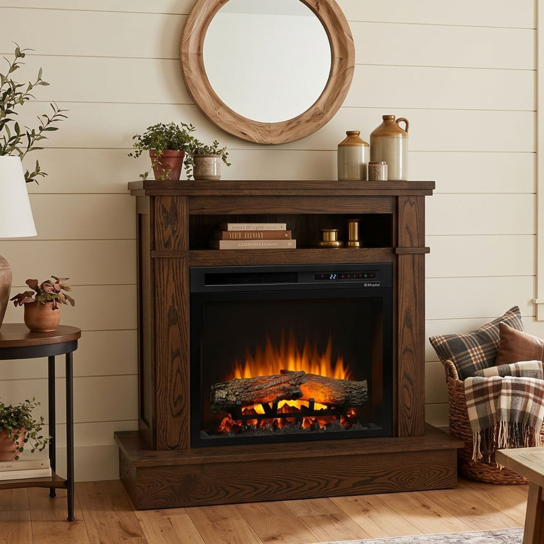 Winchester Wall Fireplace in Asbury Stain