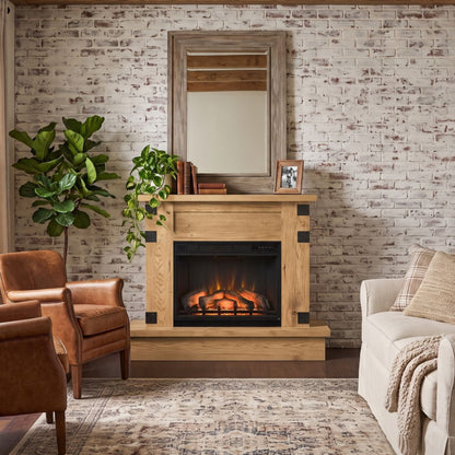 Summit Fireplace in Granola Stain