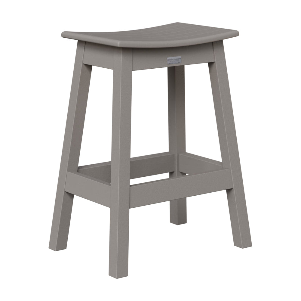 Berlin Gardens Outdoor Saddle Poly Lumber Counter Stool
